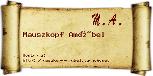 Mauszkopf Amábel névjegykártya